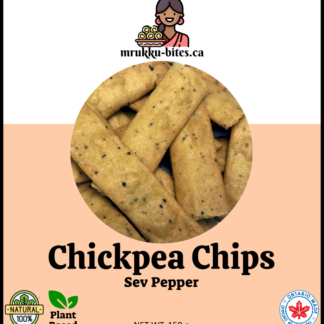Chickpea Chips - Sev Pepper front label