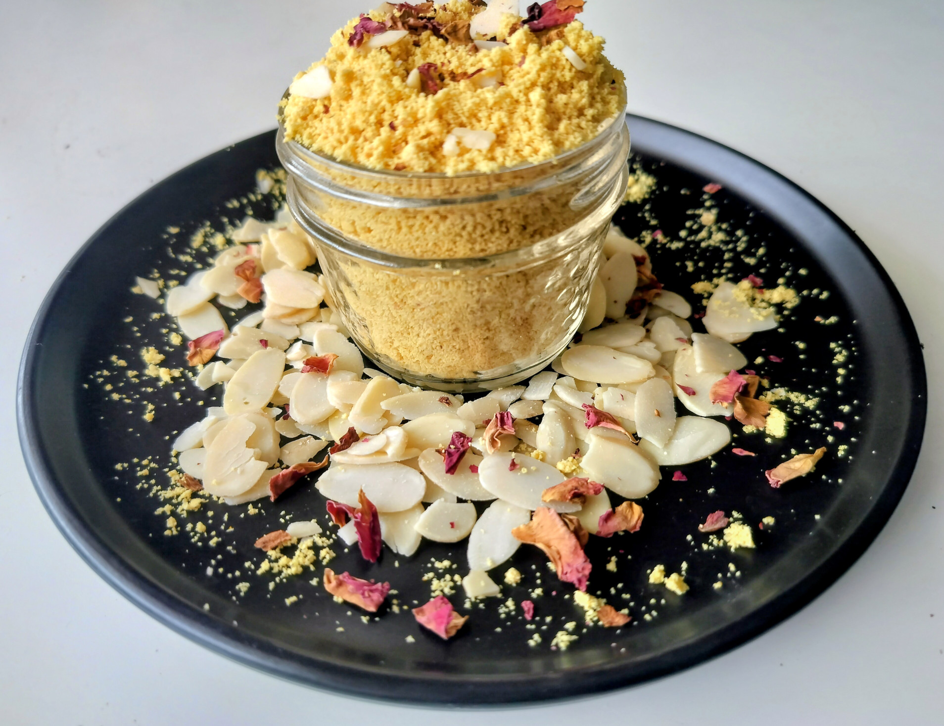 Badam-Drink-Mix-Decorated-in-a-plate